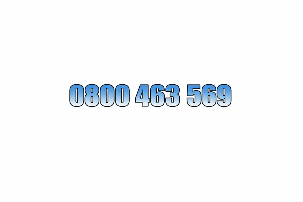 Image of 0800 463 569 phone number